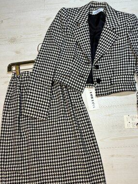 NWT 1980s David Hayes for Saks Fifth Avenue 100% Wool Suit Set Deadstock Size 4